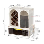 INVSSENE Stackable Makeup Organizer Countertop, Storage Perfume Skincare Cosmetic Lipstick Face Mask Makeup Brush Palettes, Ideal for Vanity Bathroom Counter - color: Coffee+White 3515