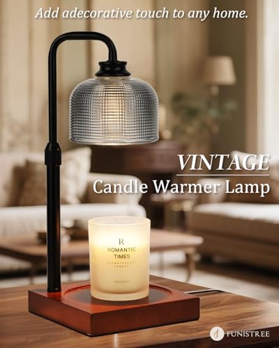 Candle Warmer Lamp with Timer Dimmable, Adjustable Height Candle Warmer,Mothers Day Birthday Gifts for Women Mom House Warming Gifts New Home, Wax Warmer for Jar Candles with 2 Bulbs - color: Gray