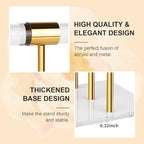 3-Tier Necklace Holder Bracelet Holder, Gold Acrylic Jewelry Display Stand Crystal T Bar Jewelry Organizer Gift for Women - style: 3-Tier 1pc