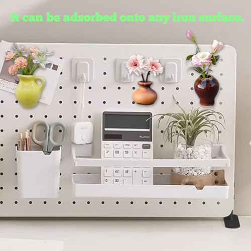 8 PCS Mini Ceramic Vase Magnets for Fridge, Cute Mini Vase Magnets for Fridge, Tiny 3D Plant V ase for Decoration Kitchen Locker Kitchen Office (8PCS-A)