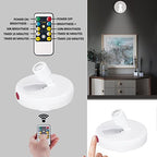 Battery Operated LED Spotlight, Picture Spot Lights, Indoor Uplighting, Puck Lights with Remote, Plants Tree Spotlight, Accent Light for Paintings Dartboard Portrait Frame-White - color: White