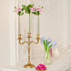 3 Pack 7.9" Glass Bud Vase Taper Candle Holder's Bud Vase for Flower Candlestick Sizes from 22mm to 27mm Adjustable Designed Specially for Taper Candle Holder for Tablescapes, Wedding Decor - size: 7.9"