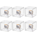 6 Pack Championship Ring Display Case Clear Acrylic Display Case Mini Baseball Softball Ring Holder Single Ring Display Box Stand 1 Slot Ring Hole Storage Box Gift for Sports Fans, 2.16 Inch - size: 6 Pack