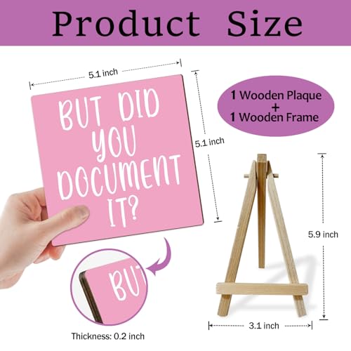 JK0330 Wood Plaque with Wooden Easel for Desk Decor Sign Minimalism Cubicle Decor for Home Office Shelf Funny Gifts for Coworkers & Colleagues - color: MP1