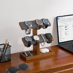 ProCase Wood Watch Display Stand Holder for Men, Wristwatch Tower with T-Bar Design, Hanging Watch Rack, Wooden Wrist Watch Tree - color: Brown, size: 2-Tier