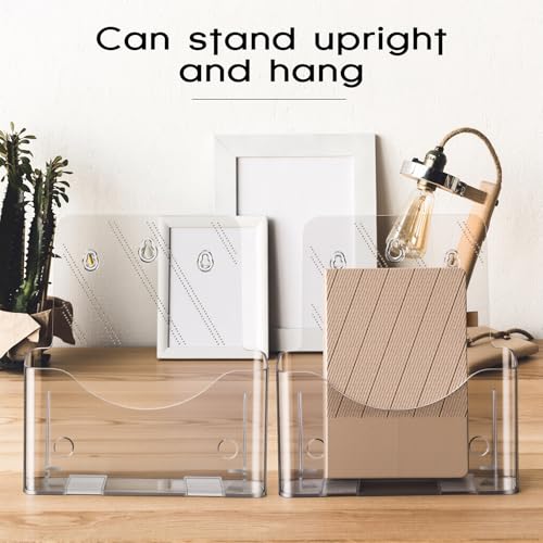 Yookeer 10 Pieces Acrylic Brochure Holder Stand Pamphlet Holder 8.5 x11 Clear Literature Display Rack Plastic Flyer Display Stand for Vendors, Brochure, Trifold, Magazine, Pamphlet, Booklets, Menu - size: 8.5"x11"