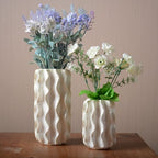SEINHIJO Ceramic Flower Vase Modern Decor Sculpture Home Gift Statue for Tabletop Bookshelf Art 5.1 Inch - size: Medium