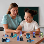 3PCS Impossible Cone,3D Printed Spiral Cone Fidget Toys,Impossible Pyramid Passthrough Sculpture,Stress Relieving Toys for Adults and Kids,Stocking Filler White Elephant Gifts (Purple+Black) - color: Purple+black
