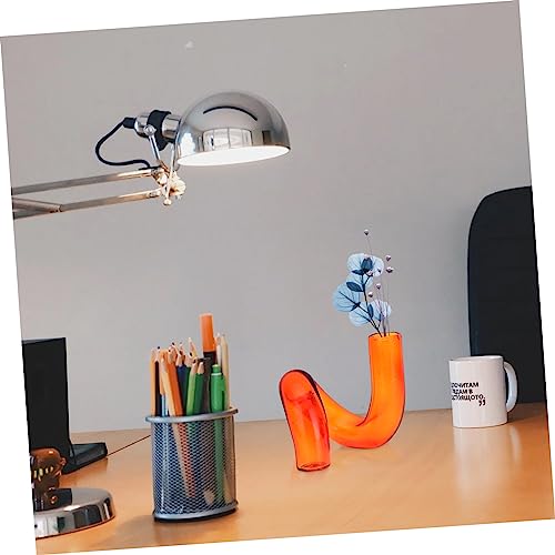 Happyyami 1pc Nordic Hydroponic Vase Unique Creative Glass Flowerpot for Home Decor Stylish Special Shaped Design for Shops Restaurants and Living Spaces