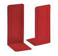 Acrimet Metal Bookends, Jumbo Size 9" H x 4" W x 4-1/2" D, Non-Skid Book Stand for Shelves, Heavy Duty Book Stopper, Red, 1 Pair - color: Red