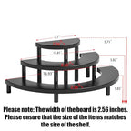 3 Tier Risers Display Stand,Wooden Cupcake Holder Stand,Rustic Cologne and Perfume Organizer for Women,Dessert Table Display Set for Party (Black) - color: Black