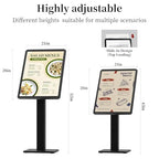 Sign Holder Stand 21x29 inch-Adjustable Floor Standing Sign Holder-Heavy Duty Aluminum Menu Stands with Snap-Open Frame Display for Malls,Schools,Restaurants(Black) - color: Black
