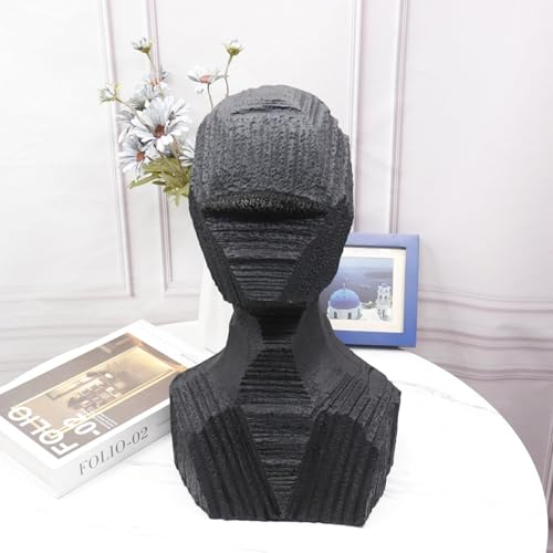 Cool Stuff to Put on Shelves Sculptures Decoration Modern Abstract Art Deco Sculpture Figures Items for Living Room Bedroom Office Table Room Decor Aesthetic(Black E) - color: Black E