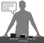 Red Co. Set of 3 Glossy Black / Clear Top Acrylic Cube Display Nesting Risers with Hollow Bottoms - color: Black / Clear, size: 6",7",8" - 1 pack