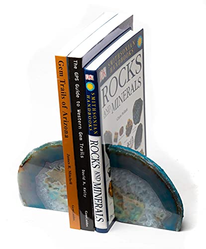 Agate Bookend Teal (2-3.5 lbs) - color: Teal, size: 2 - 3.5 lb