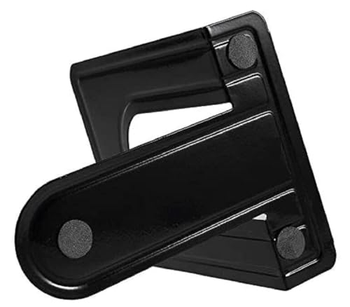 WENDIN 3 Pairs Bookends Metal Nonskid Bookends Economy Universal Book Ends Heavy Duty Bookshelves Organizer Office (Black-B)