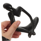Unomor 3pcs Abstract Thinker Statue Set Modern Resin Sculpture for Office and Home Decor Decorative Figurines for Living Room and Bookshelf Accents