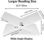 Honygebia White Acrylic Book Stands - Cross Frame Acrylic Book Holder, Open Bookstand for Display and Reading, Suitable for Art, Bible, Cookbook, Easel, Magazine, Textbooks 12.5" x 9.5" x 5.5" - color: White