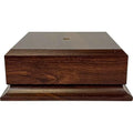 Display Base Pedestal Cherry Finish with 5/16" Center Hole – Square Stand Blank for Trophies, Figurines, 3D Prints, DIY Projects – Available in Multiple Sizes (5 1/2"Lx5 1/2"Wx2 1/8"H) - size: 5 1/2"Lx5 1/2"Wx2 1/8"H