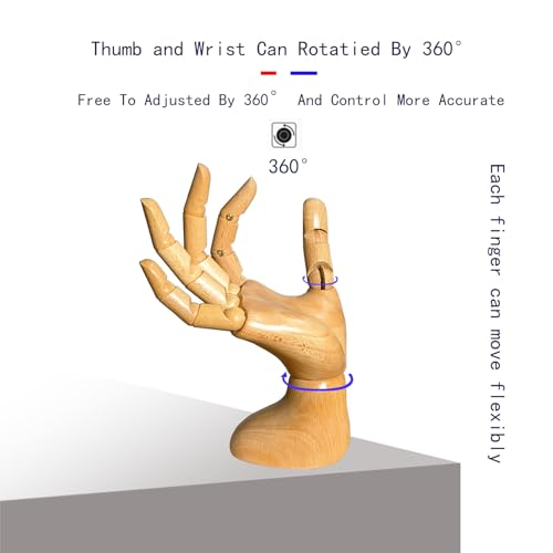 Mannequin,Mannequin Hand,Hand Model,Hand Mannequin for Nails,Drawing Mannequin,Wooden Hand,Wooden Mannequin,Wood Hand,Hand Model for Drawing,Female Hand of Right. - color: Female_right 7.5 in