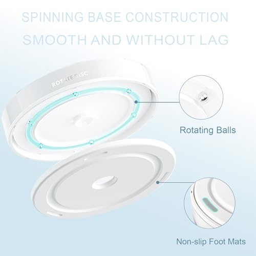 Anyoifax 360 Rotating Makeup Organizer Perfume Tray Skincare Holder Spinning Cosmetic Storage Bathroom Countertop Organizer Lazy Susan Turntable for Dresser, Vanity, Kitchen, Large White - color: White, size: 11"