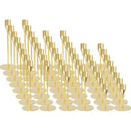 Matte Gold Candle Holders Bulk Painted Gold Metal Candlesticks Fit 0.8 Inch Taper Candles Decorative Metal Candelabra for Wedding Home Holiday Anniversary Party Dinning Table Decors (Set of 48) - size: 48 pcs