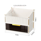 INVSSENE Stackable Makeup Organizer Countertop, Storage Perfume Skincare Cosmetic Lipstick Face Mask Makeup Brush Palettes, Ideal for Vanity Bathroom Counter - color: 3514 White+Coffee
