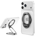 [2025 Upgraded] Mag Safe Phone Ring Holder, SUPERONE Adjustable Magnetic Kickstand & Removable Phone Grip Compatible with Wireless Charging Only for iPhone 17 &16 & 15 & 14 & 13 & 12 Series - Black - color: Black