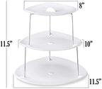 Masirs Collapsible 3-Tier Party Tray: Decorative Design Folds for Minimal Storage. an Elegant Serving Tray for Sandwiches, Cake, Sliced Cheese, and Deli Meat. (Pack of 2) - size: Party Tray (Pack of 2), style: Party Tray