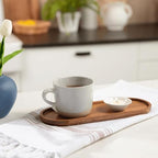 Solid Wood Serving Platters and Trays of Natural Wood with Edge,Rectangular Avoid Sliding and Spilling Food (Acacia Oval Platters 6 Pack) - color: Acacia Oval Platters 6 Pack