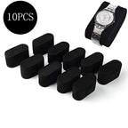 10 Pack Velvet Bracelet,Watch Pillow Jewelry Exhibition (black)
