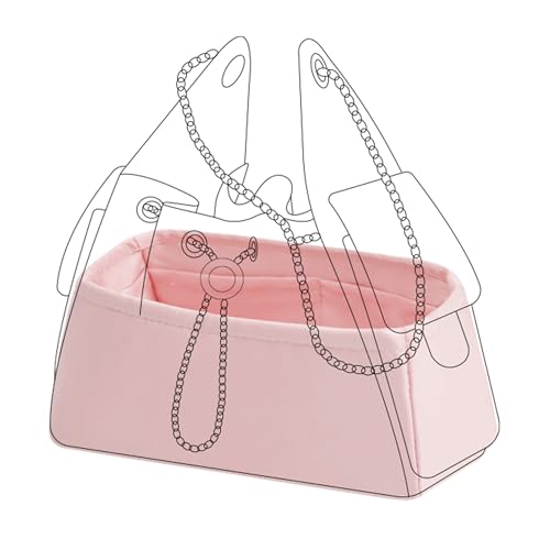 DGAZ Silk Purse Organizer Insert Fits Chanel 25 Handbags，Silky Smooth Bag Organizer，Luxury Handbag & Tote Shaper(Pink,Mini) - color: Pink, size: Mini