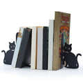 BEISE Book Ends Metal, Decorative Cat Bookends with 2 Cute Black Kittens for Shelf Decor, Office Desk, Home Kitchen Organizer, Unique Book Lover Gift, Funny Gifts for cat Lovers - style: Cats in neckties