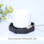 Drip Tray 4" Octagon Countertop Beverage Dispenser Cup Drip Catcher - for Coffee & Drink Dispenser Bar by kitchentoolz - Pack of 4