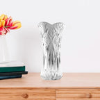 CS Crystal Vase 12-inch high, Cabbage Design, for Flowers & Decor. Lovely Nice Shiny Piece. Perfect as a Gift, Suitable for All Occasions - style: Cabbage Design