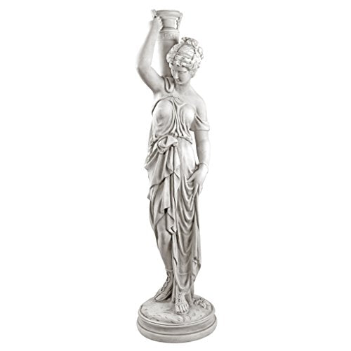 Design Toscano Dione the Divine Greek Water Woman Indoor/Outdoor Garden Statue, Grande, 38 inches tall, Cast Stone Resin, Antique Stone Finish - color: Handcast Polyresin, Antique Stone Finish, size: 39"