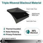 ChrisDowa Grommet Blackout Curtains for Bedroom and Living Room - 2 Panels Set Thermal Insulated Room Darkening Curtains (Dark Grey, 42 x 63 Inch) - color: Dark Grey, size: 42"W x 63"L (Pack of 2)