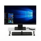 Furinno Turn-N-Tube Monitor Riser Stand, White Oak, Stainless Steel Tubes - color: White Oak, size: 23.6 x 9.3 in. Rectangle