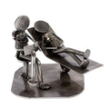 NOVICA Metallic Recycled Metal Iron Sculpture, 'Rustic Psychotherapist'
