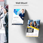 MaxGear Acrylic Brochure Holder 8.5x11 inch, Clear Plastic Literature Holder for Flyers, Pamphlets, Rack Cards and Booklets, Desk or Wall Mount, Acrylic Display Stand for Magazines, Office Use, 2 Pack - size: 8.5"x11"-2 pack