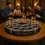 Round 36 Shot Glass Holder Acrylic Shot Glass Tray Holders Clear Organizer Wine Cup Serving Tray Cups Display Accessories for Party, Bar, Club,Large Hole: 1.77 Inch - style: 1.77 inch hole - round (36 Holes)