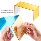 Chuangdi 2 Sets Acrylic Display Risers, Product Stand, Jewelry Display Riser Shelf Showcase Fixtures for Dessert Cupcake Candy Figure Treat Action Showcase (Gold,Large Set) - color: Gold, size: Large Set