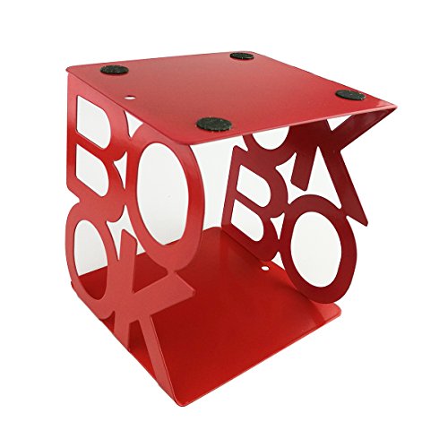 Winterworm Cute Fashion Book Style Nonskid Bookends Art Bookend Home Office Kitchen Book Shelf (Red) - color: Red