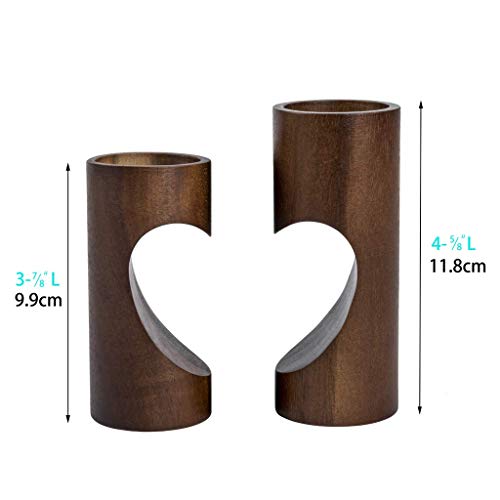 Tea Light Candle Holders for Table Centerpiece, Decorative Wood Tealight Candle Holder Set, Unity Heart Candle Holder for Home Décor