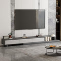 Mid-Century Modern Extendable TV Stand with Ample Storage for Living Room – Adjustable TV Cabinet from 78.7" to 130", 3-Drawer Entertainment Center, Grey - color: Grey