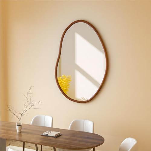 Irregular Wall Mirror Decorative Asymmetrical Mirror Abstract 32x22 inch - size: 32"L x 22"W