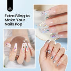 Beetles Gel Polish Nail Glue with Nail Gems Set, 15ml Nail Rhinestone Glue &120+2000Pcs Crystal Glass AB Rhinestones For Nails art, Nail Gems with Double-Ended Clean Up Nail Brush Gifts for Girls - color: 0-6-Nail Art Glue & Rhinestones Set