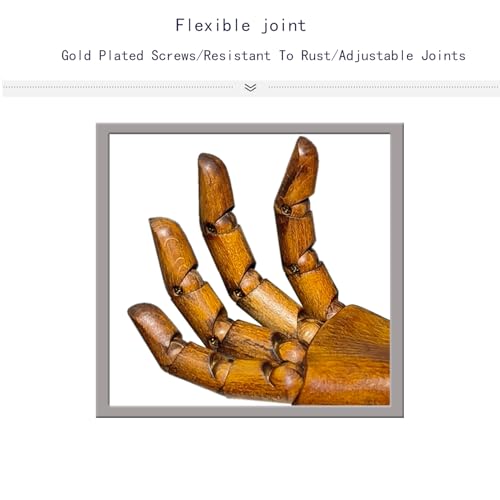 Mannequin,Hand Model,Hand Mannequin for Nails,Drawing,Wooden Hand,Antique Finish Wood Hand,Hand Model for Drawing,Female Hand of Right with Antique Finish. - color: Female_right 7.5 in With Antique Finish