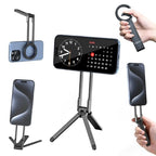 ULANZI MA30 Magnetic Phone Tripod Stand for iPhone - Aluminium Maglock Smartphone Mini Tripod Pocket Cell Phone Stand Strong Magnet Quick Mount Compatible with iPhone 17 16 15 14 13 12 Series, Black - color: Black