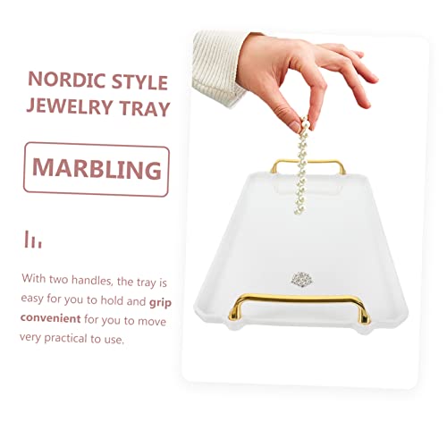 TIDTALEO Rectangular Plastic Serving Tray Minimalist Fruit and Jewelry Storage Dish Multi Purpose Holder for Home Decor Easy to Clean Versatile Use for Snacks and Sundries